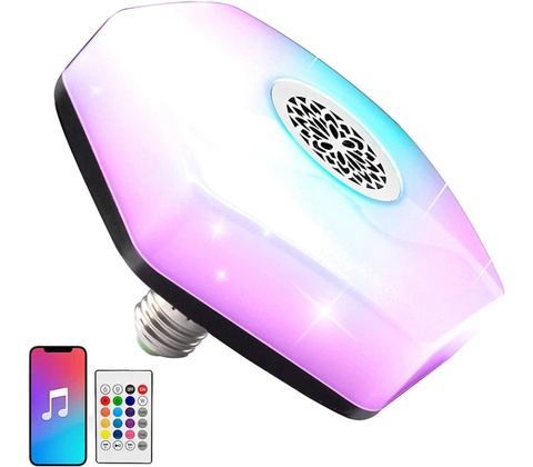 Verkgroup 15905 LED žárovka RGB Bluetooth s reproduktorem, dálkový ovládač, E27 18 W