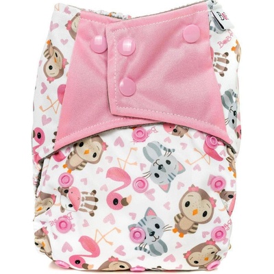 Bobánek Látková plienka AIO extra savá Ružová zvieratká