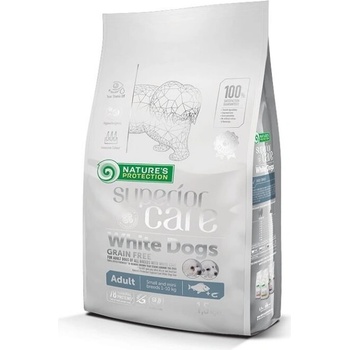 Nature's Protection Nature' s Protection, суха храна за бели кучета от малките породи с бяла риба, 1, 5кг