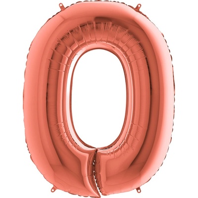 Smart balloons Balónik fóliový číslo ružové zlato 0