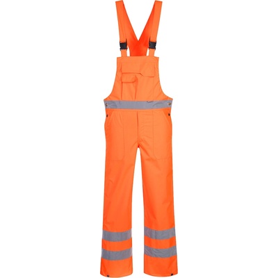 Portwest hi-vis ПАНТАЛОНИ s388 / Светлоотразителни панталони с нагрудник, водоустойчиви - hv оранжеви xxl (s388orrxxl)
