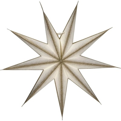 House Doctor Dekorativní papírová hvězda 9 Point Champagne Ø 45 cm, krémová barva, papír