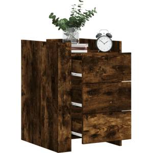 vidaXL Нощно шкафче, опушен дъб, 45x50x65 см, инженерно дърво (848308)