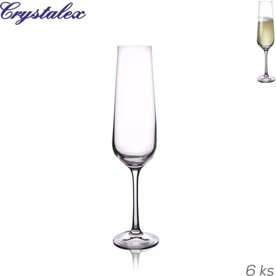 Crystalex poháre na sekt Sandra 6 ks 200 ml