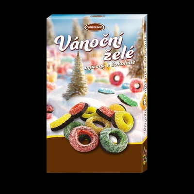 Chocoland Vánoční želé máčené v Belgické čokoládě 235 g
