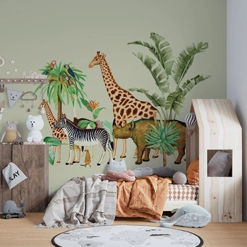 Image 1 of Art gift Нано стикери за многократна употреба - Африкански животни