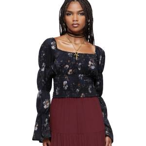 KILLSTAR дамска блуза (топ) KILLSTAR - Autumna - Black/Multi - KSRA014546