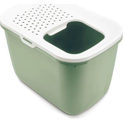 savic Hop In Savic, котешка тоалетна 58x38, 5x39, 5см - зелено/ бяло