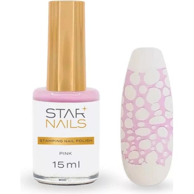 Stamping Nail Polish Starnails, 15ml - Pink - zdobicí lak