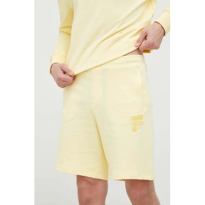 Fila Памучен къс панталон Fila в жълто (FAM0339)