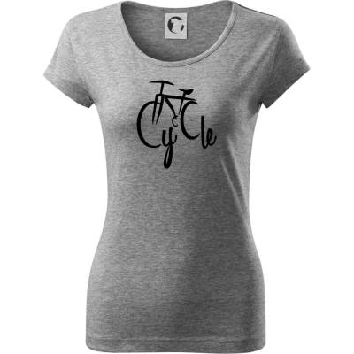 Cycle bicykel Pure dámske tričko Tmavosivý melír