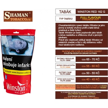 Winston red cigaretový tabák 162 g