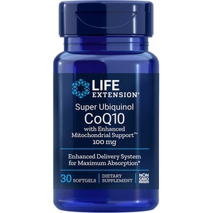 Life Extension Super Ubiquinol CoQ10 with Enhanced Mitochondrial Support / Коензим Q10 100mg х 30 софтгел капсули (01437 LE)