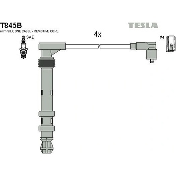 Sada kabelů pro zapalování TESLA T845B