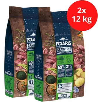 Polaris Grain Free Large Breed Puppy Lamb & Salmon 2 x 12 kg