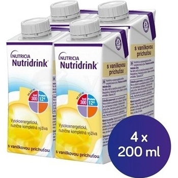NUTRIDRINK S vanilkovou príchuťou 4x 200 ml