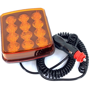 KAMAR LED výstražné světlo 5W s magnetem, konektor do zapalovače, 3.5m kabel, 12/24V [LW0044]