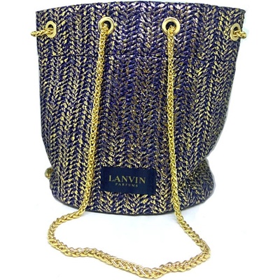 Lanvin luxusní kosmetická taška Gold Blue
