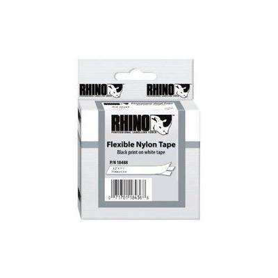 DYMO ID1 18488 S0718100 Индустриална етикетна ролка, гъвкав найлон, 12 мм x 3, 5 м, черно / бяло (18488) (18488)