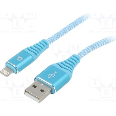 Gembird CC-USB2B-AMLM-1M-VW USB 2.0 zlacený 1m tyrkysový