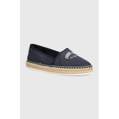 Tommy Jeans TJW VARSITY ESPADRILLE tmavomodrá EN0EN02470