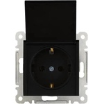 Makel КОНТАКТ ЕДИНИЧЕН С КАПАК МЕХАНИЗЪМ ЧЕРЕН makel karea line (8694407707628)