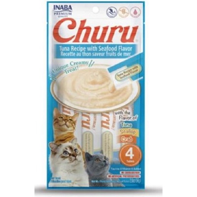 INABA Churu Tuna receipe with seafood flavour 4 x 14 g