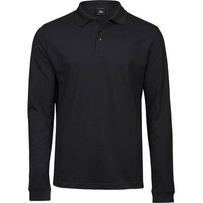TEE JAYS tj1406 / Мъжка еластична поло тениска с дълъг ръкав - черна xl (18140600204)