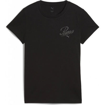 PUMA Dámske Tričko s krátkym rukávom ESS SCRIPT TEE 68498201 Čierna