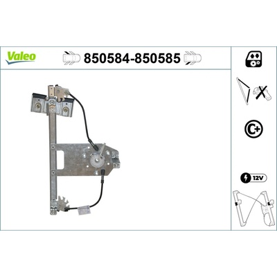 Mechanizmus zdvíhania okna VALEO 850584