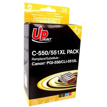 Compatible Комплект мастилници UPRINT -CANON PGI-550 + CLI-551BK/C/M/Y XL, 1x25ml+4x15ml (LF-INK-CAN-550-551-PACK)
