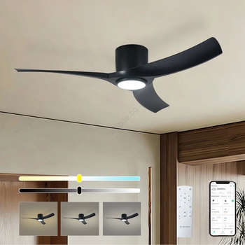 ZEVENTI - LED таванен вентилатор ORBITO LED/24W/230V Wi-Fi Tuya черен + дистанционно управление (ZV0069)