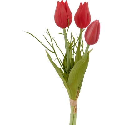 Umelá kytica tulipánov výška 25 cm Gasper - ružová