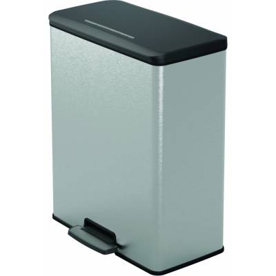Curver Deco BIN 65L Odpadkový koš 48,6 x 31,6 x 61,5 cm stříbrný 01128-C70 – Zboží Dáma