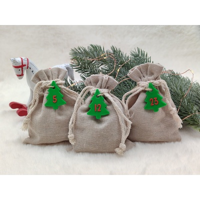 Čísla na adventní kalendář Stromečky - D-decor