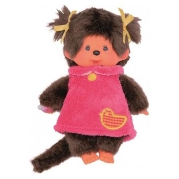 Mončiči růžová Fluffy Monchhichi 20 cm