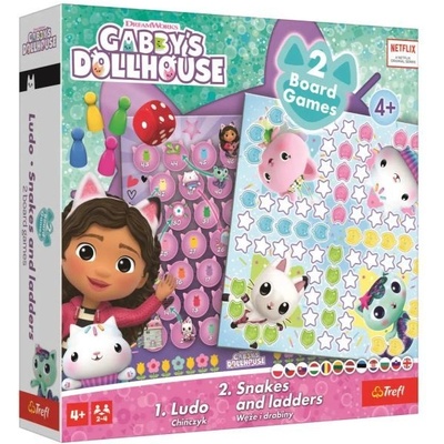 Trefl Къщата за кукли на Габи: 2 в 1 настолна игра (02590)