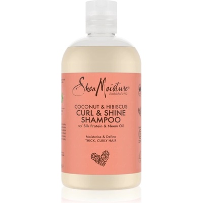 Shea Moisture Coconut & Hibiscus hydratačný šampón pre vlnité a kučeravé vlasy 384 ml