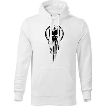 Image 1 of DRAGOWA мъжки суитшърт с качулка Череп, бял, 320г/м2 (5786)