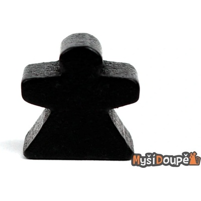 Myší Doupě Meeple Dáma Dřevěné figurky 10ks Barva: Černá