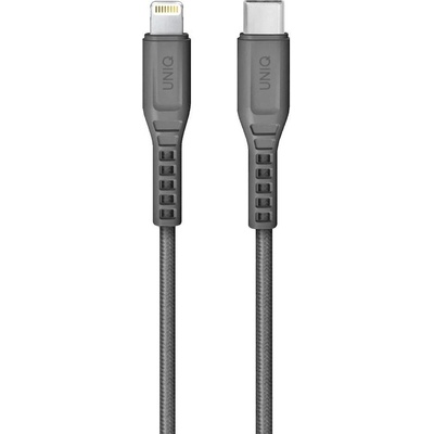 Uniq USB-C към Lightning кабел за Apple устройства с Lightning порт (30 см) - Uniq Flex USB-C to Lightning Cable PD 18W (сив) (UNIQ-FLEX030(CTMFI)-GREY)