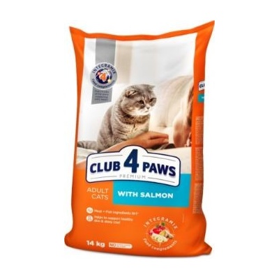 CLUB 4 PAWS Premium With Salmon For adult cats 14 kg