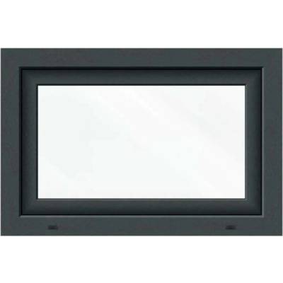 Okna hned Aplast 60 Plastové okno 800 x 500 mm sklopné antracit/bílá pro vedlejší prostory