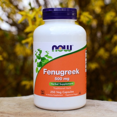 Now Foods Fenugreek Pískavice řecké seno 500 mg x 250 rostlinných kapsúl