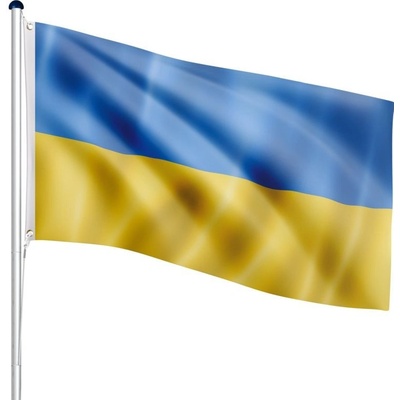 FLAGMASTER® 92493 FLAGMASTER Vlajkový stožár vč. vlajky Ukrajina, 650 cm