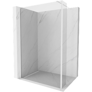 Mexen Kioto стенна преграда за душ Walk-in 125 x 30 см, прозрачна, бяла - 800-125-212-20-00-030 (800-125-212-20-00-030)