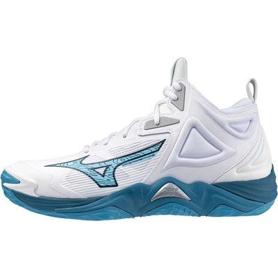 Mizuno Wave Momentum 3 Mid White / Sailor Blue / Silver – Zboží Mobilmania