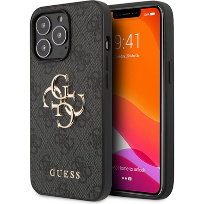 GUESS PU 4G Метално лого заден капак за iPhone 13 Pro Max Grey Guess | Lilav | ЖЕНИ | UNI