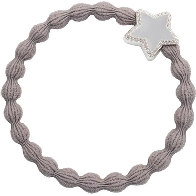 By Eloise London Enamel Silver Star Ластик за коса за жени цвят Cloudy Grey