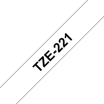 Brother TZe-221, bílá / černá 1 ks (9mm, laminovaná) TZe221